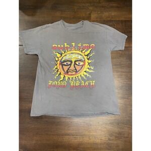 Sublime Long Beach California Vintage Style Mens Black T Shirt - Large